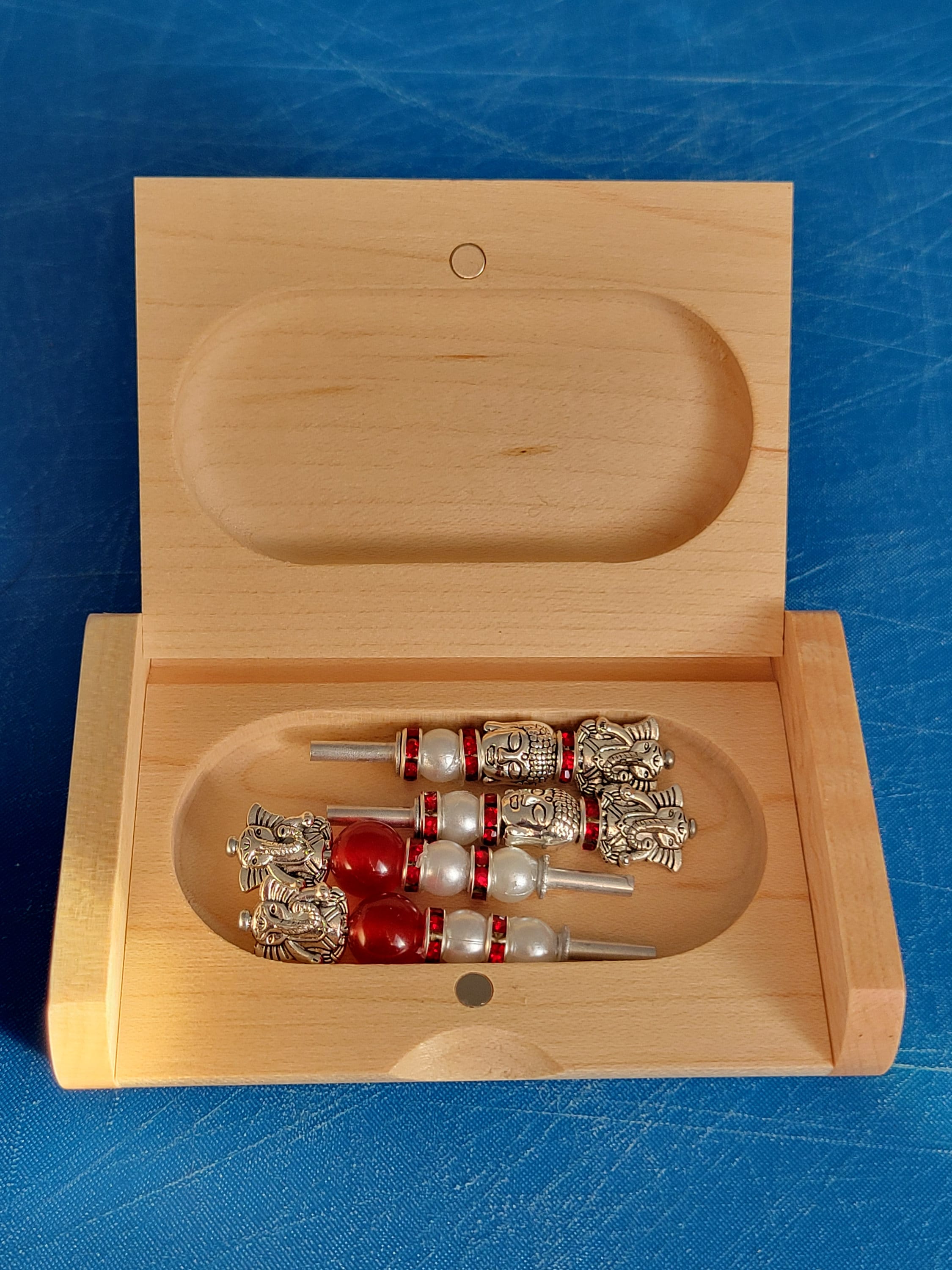 Pine Wood Cribbage Peg Case - Handcrafted Storage Box