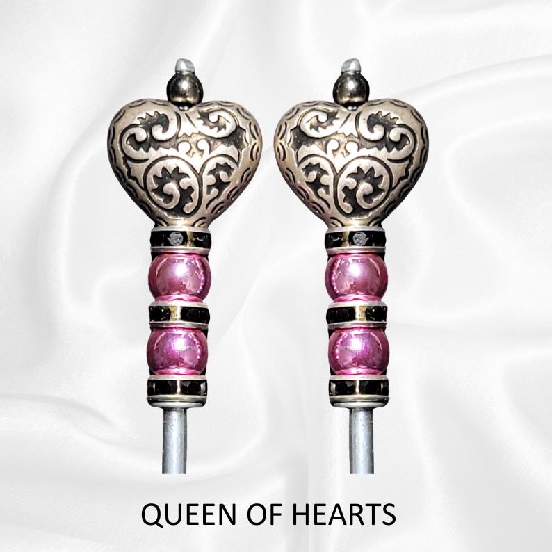 Big Heart Cribbage Pegs – Pink & Black Replacement Set