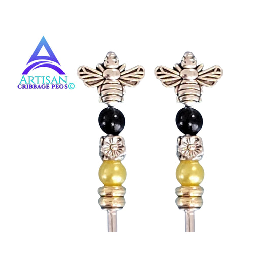 Bee Cribbage Peg - Bug Themed Pegs - Honey Bee