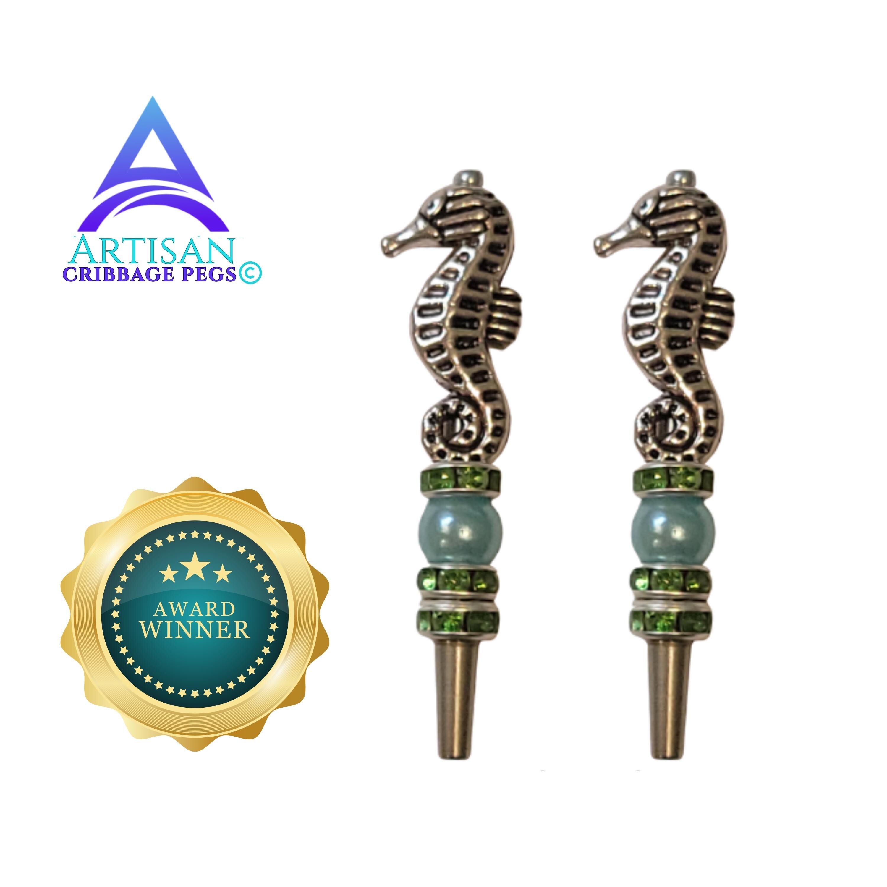 Seahorse Ocean Cribbage Pegs | Cottage Pegs | Board games | Card games