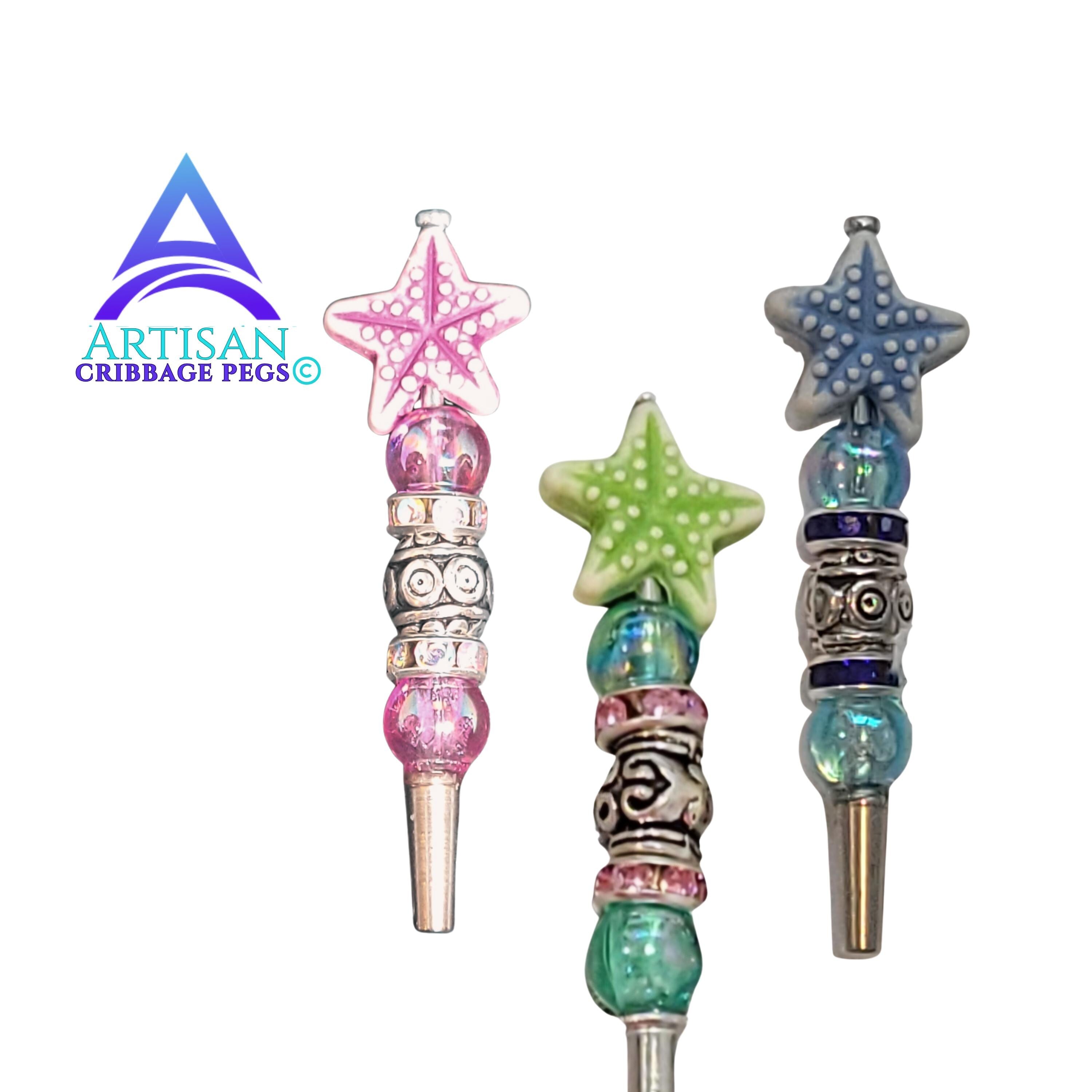Starfish Cribbage Pegs  | Ocean Nautical Pegs | Cribbage Game Piece