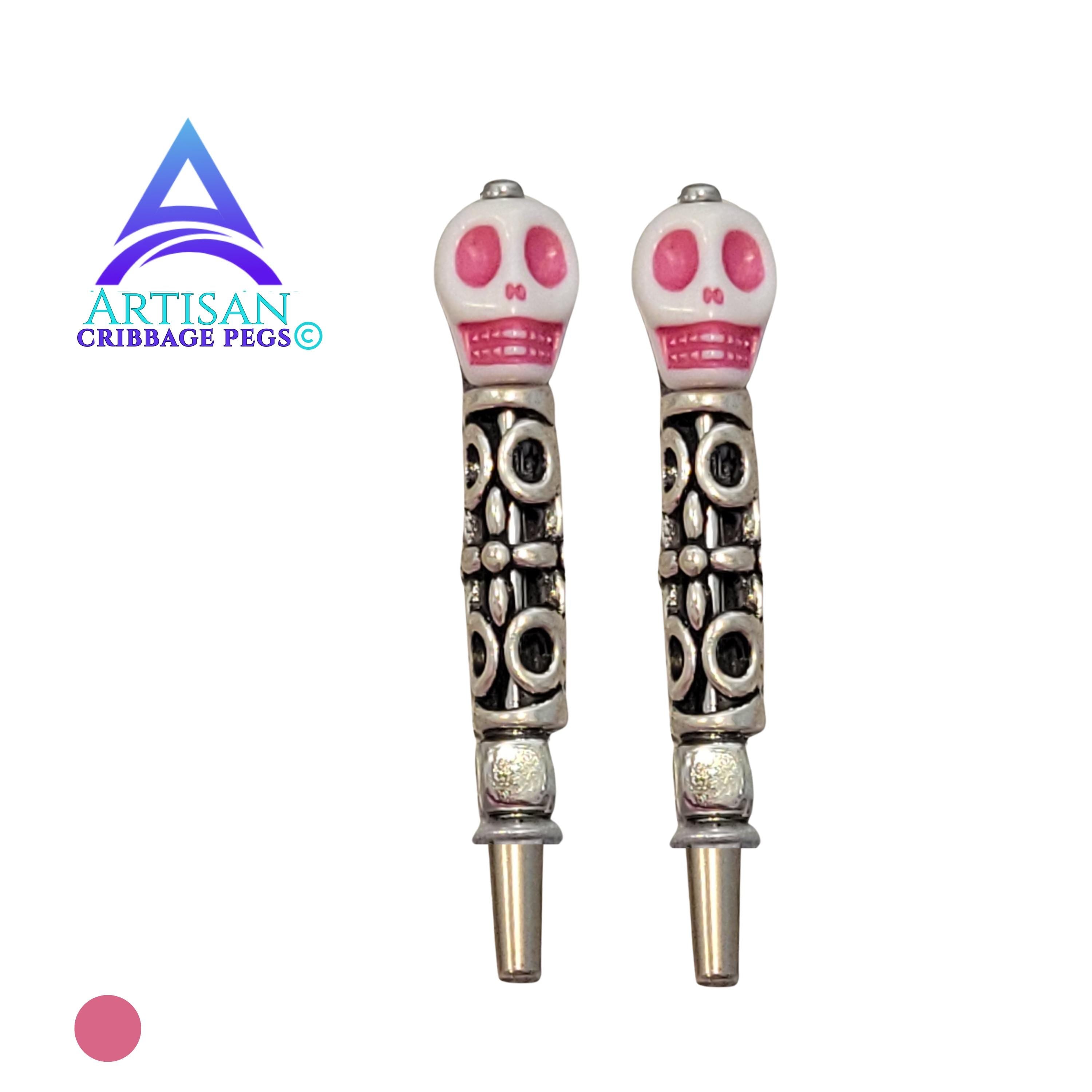 Sugar Skull Cribbage Pegs| Handcrafted Game Pieces