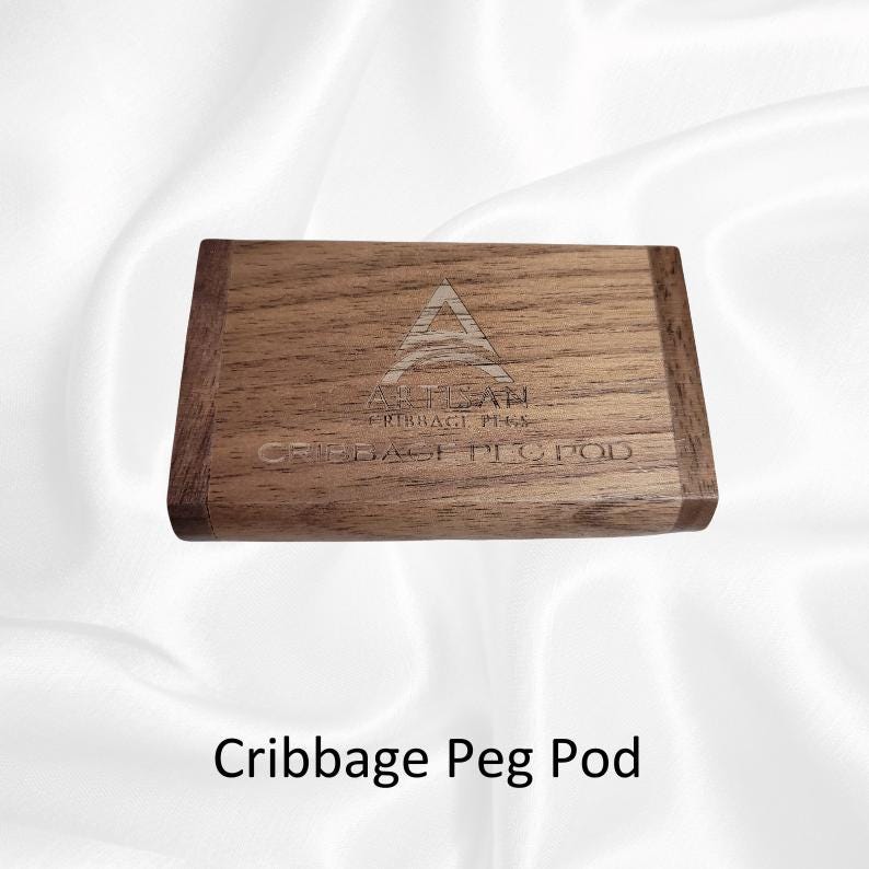 Pine Wood Cribbage Peg Case - Handcrafted Storage Box