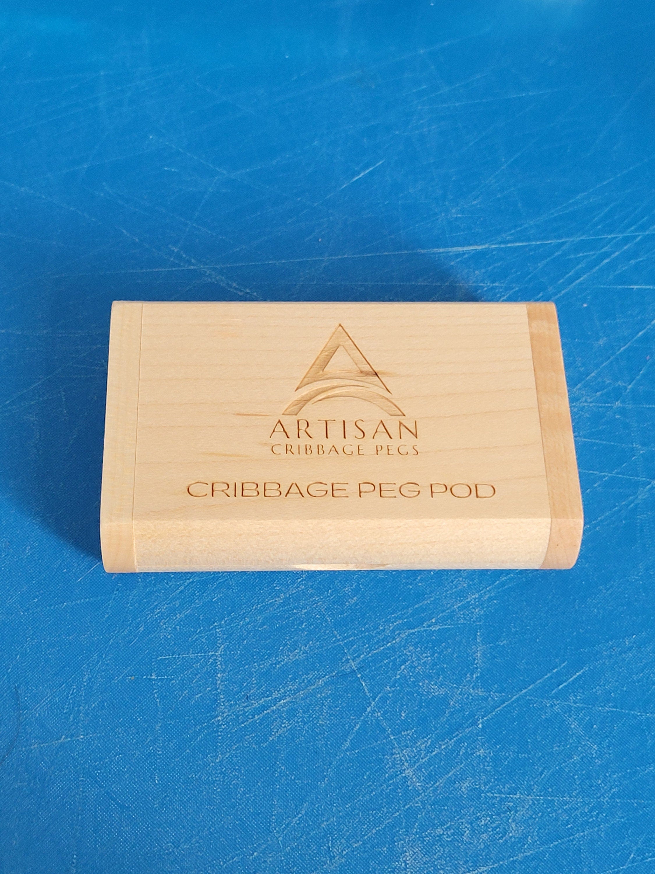Pine Wood Cribbage Peg Case - Handcrafted Storage Box