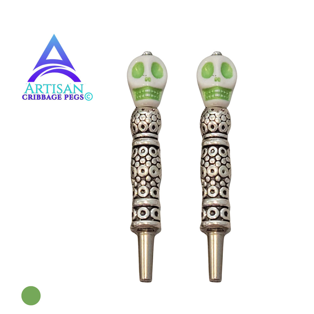 Sugar Skull Cribbage Pegs| Handcrafted Game Pieces