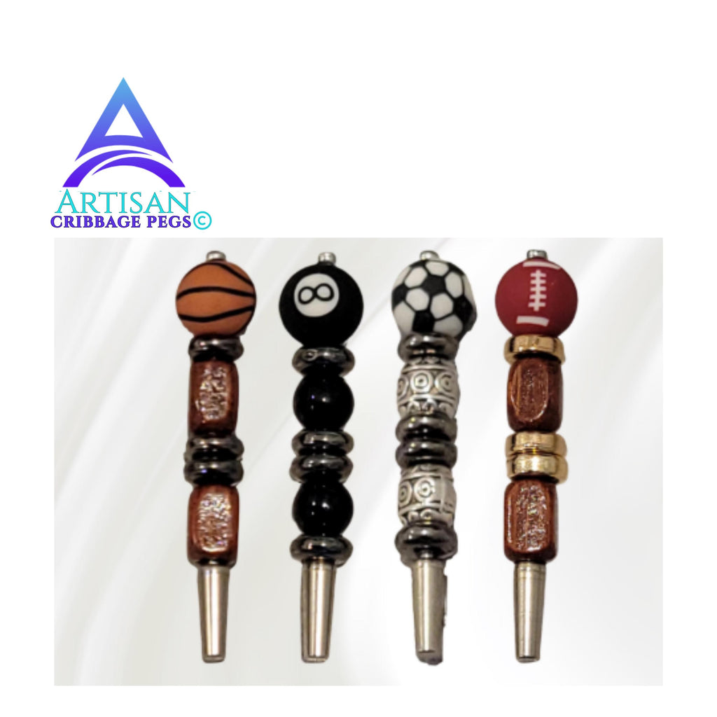 Football Basketball Soccer Sports Cribbage Pegs - Handmade | Artisan Cribbage Pegs