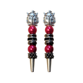Ladybug Cribbage Pegs | Lucky Silver Topper, with red beads and black embleshments