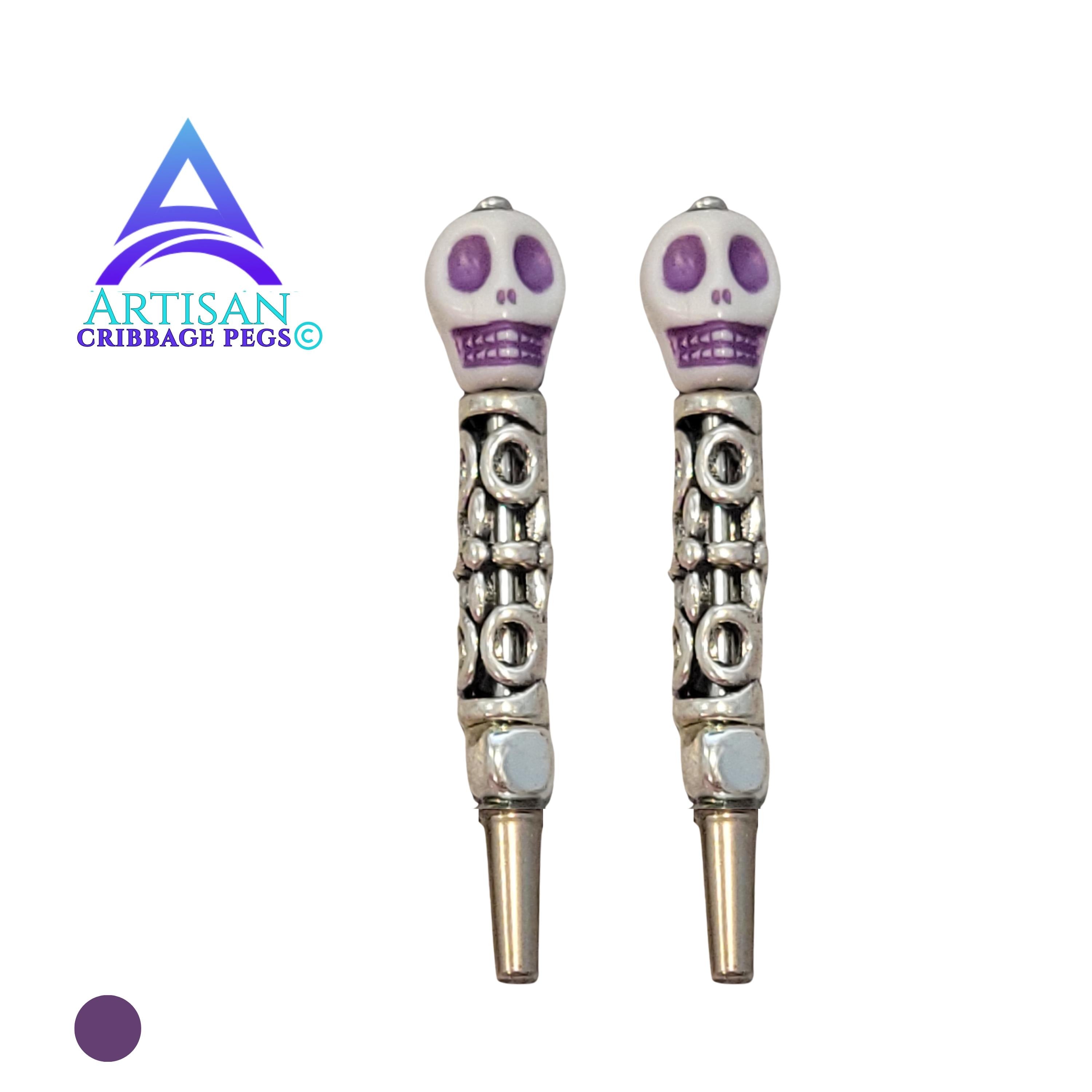 Sugar Skull Cribbage Pegs| Handcrafted Game Pieces