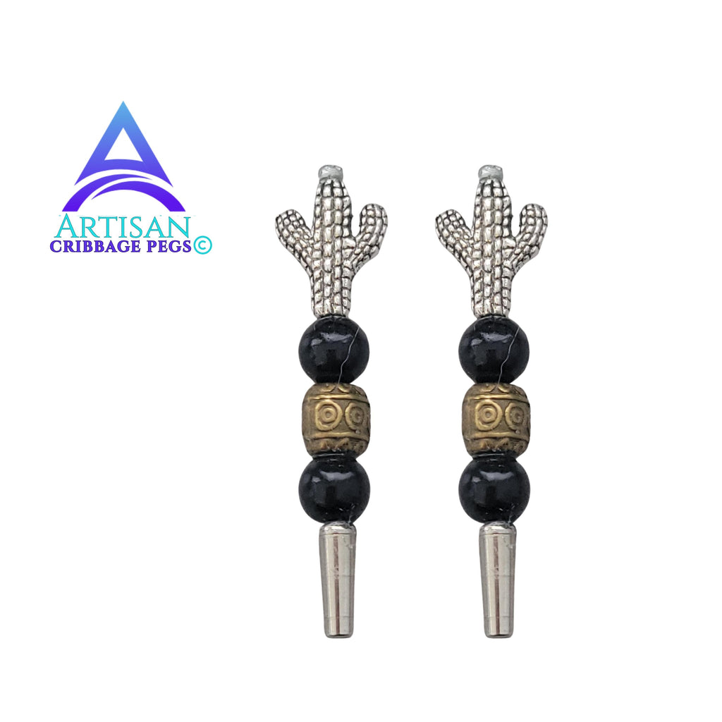 Cactus Cribbage Pegs | Handmade Artisan Gift | Replacement Cribbage Peg Set
