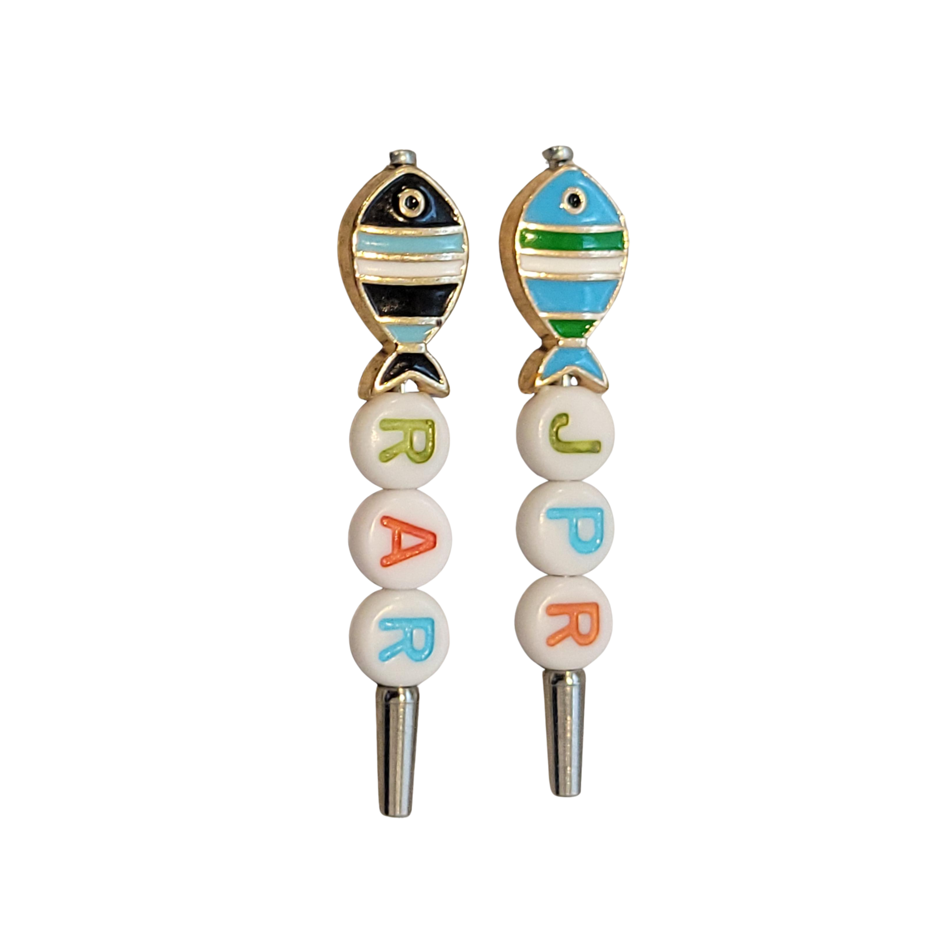 Personalized Cribbage Pegs – Handmade Artisan Game Piece with Letter & Bead Options