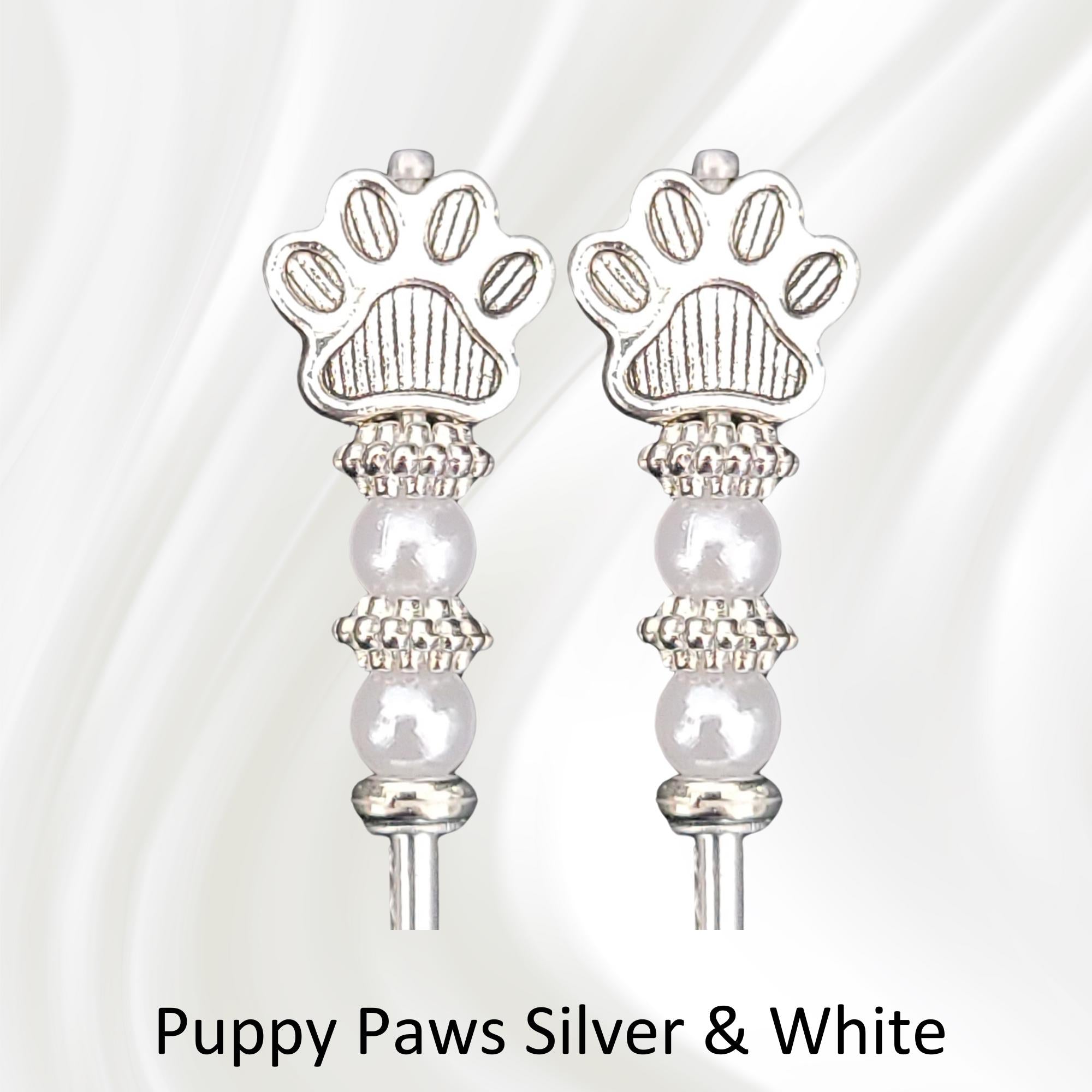 Puppy Dog Paw Cribbage Pegs | Beaded Artisan Game Pieces