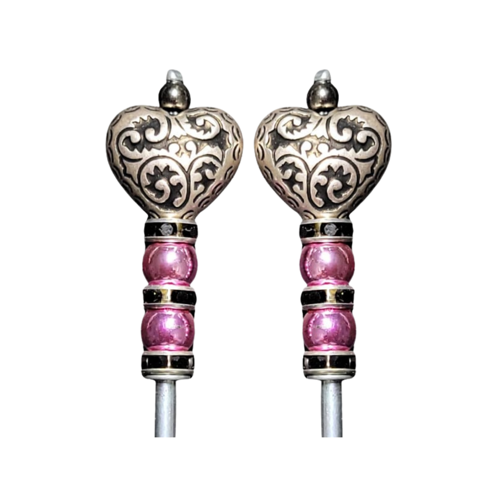 Big Heart Cribbage Pegs – Pink & Black Replacement Set