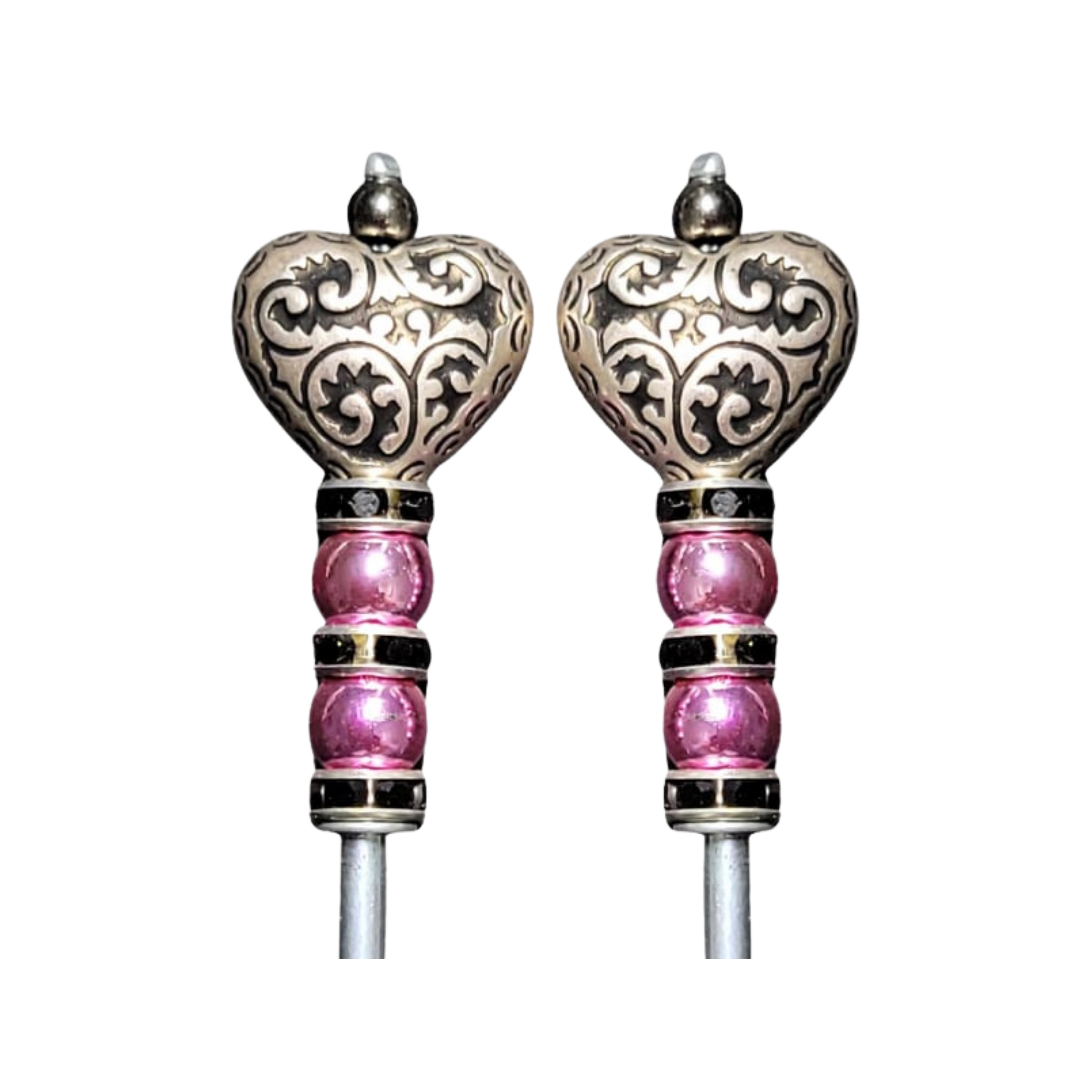 Big Heart Cribbage Pegs – Pink & Black Replacement Set